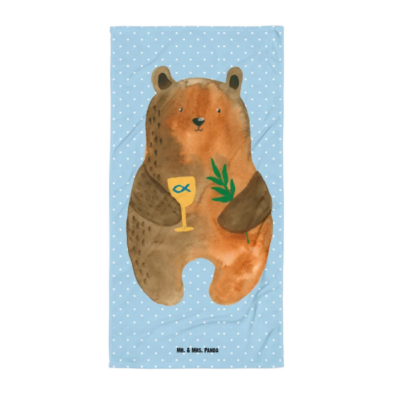 XL Badehandtuch Bär Konfirmation