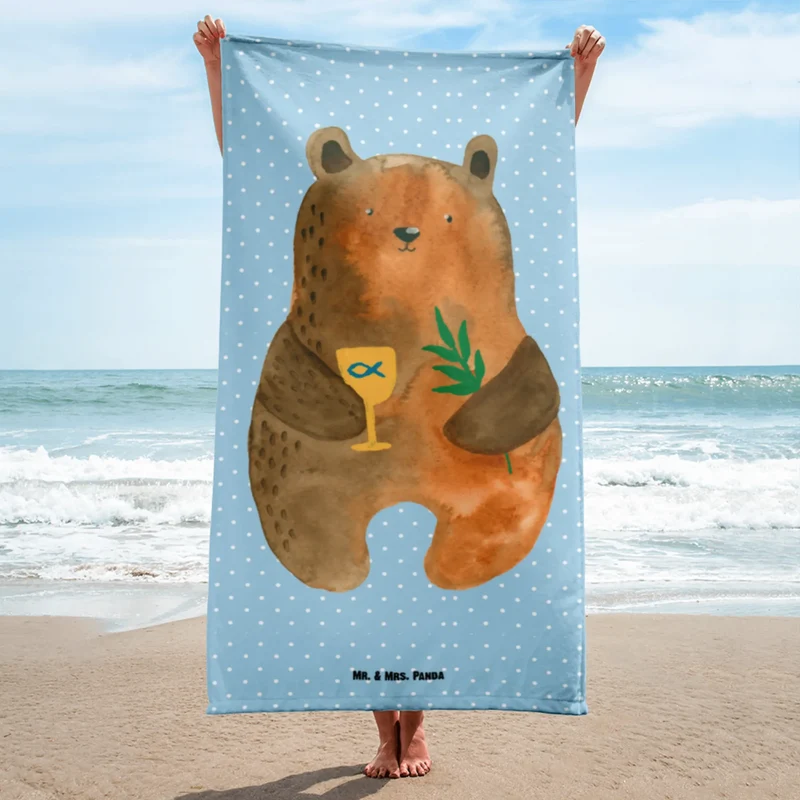 XL Badehandtuch Bär Konfirmation