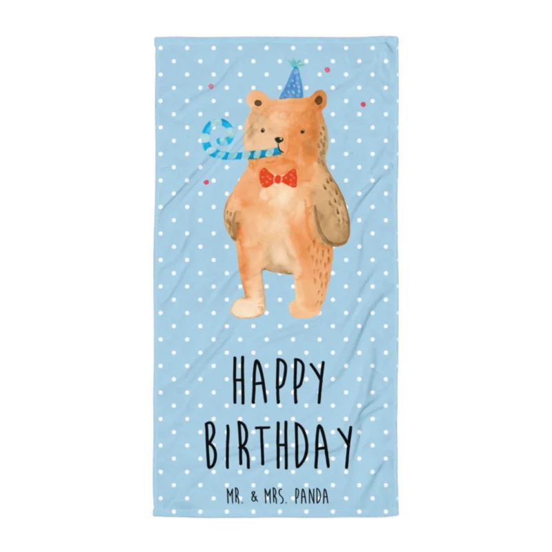 XL Badehandtuch Bär Geburtstag