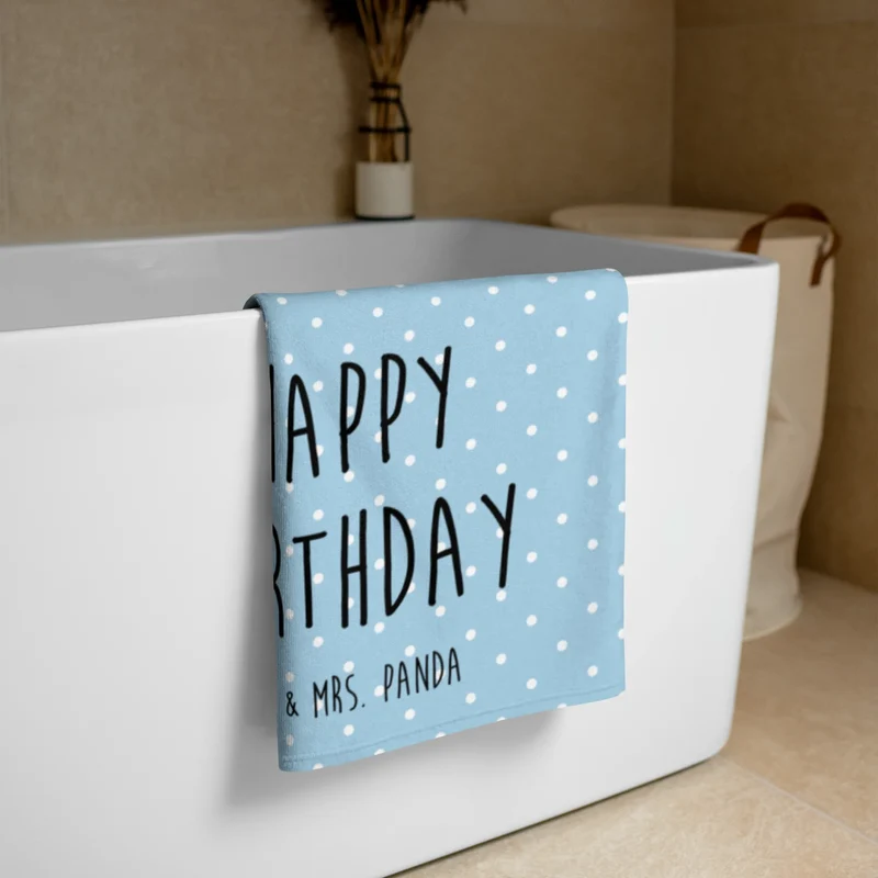 XL Badehandtuch Bär Geburtstag