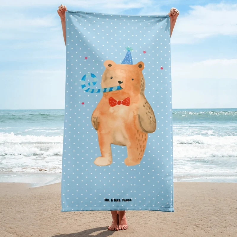 XL Badehandtuch Bär Geburtstag