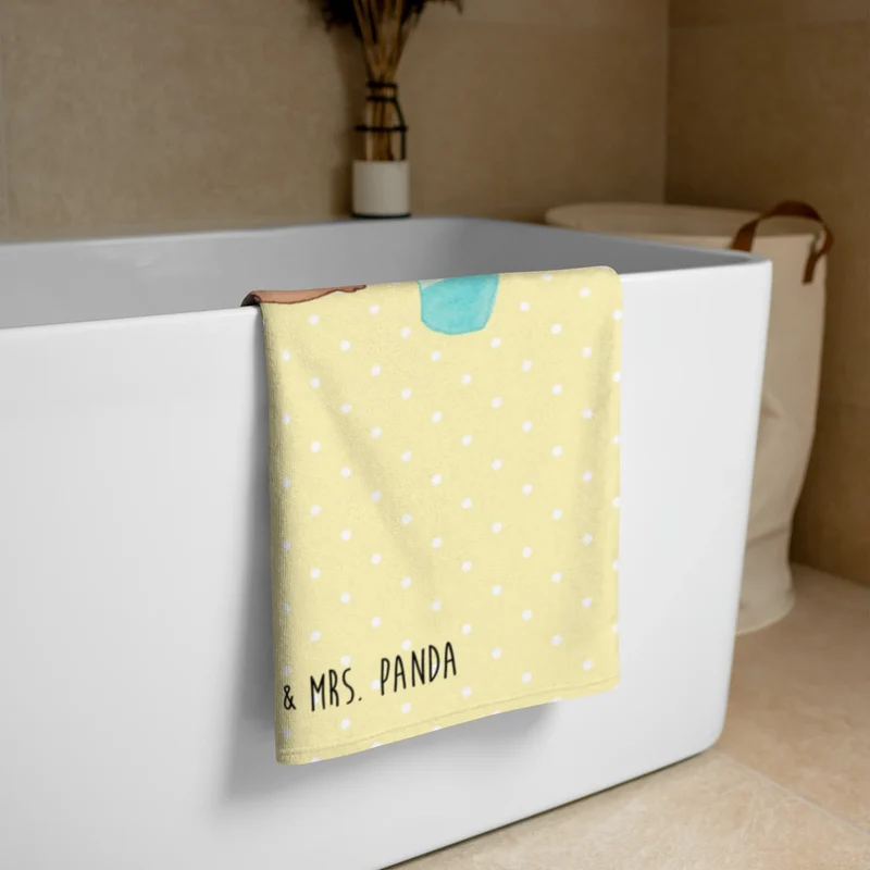 XL Badehandtuch Katze Wasserglas