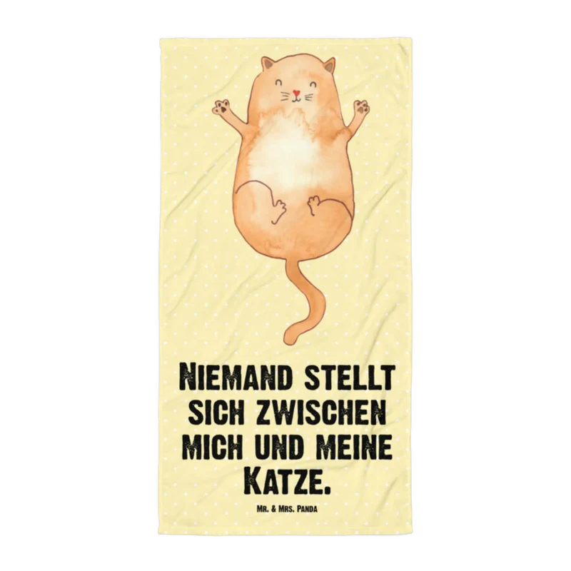 XL Badehandtuch Katze Umarmen