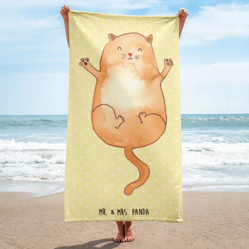 XL Badehandtuch Katze Umarmen