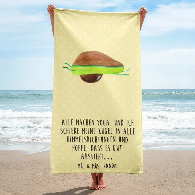 XL Badehandtuch Avocado Yoga