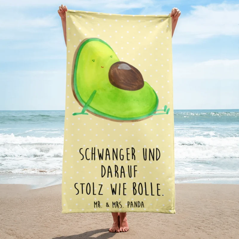 XL Badehandtuch Avocado Schwangerschaft