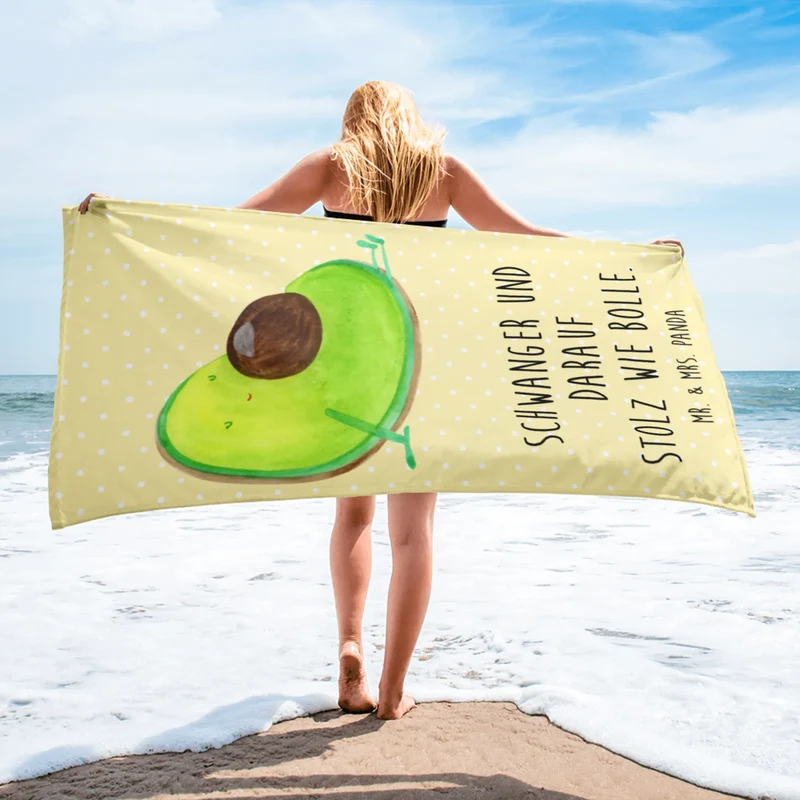 XL Badehandtuch Avocado Schwangerschaft