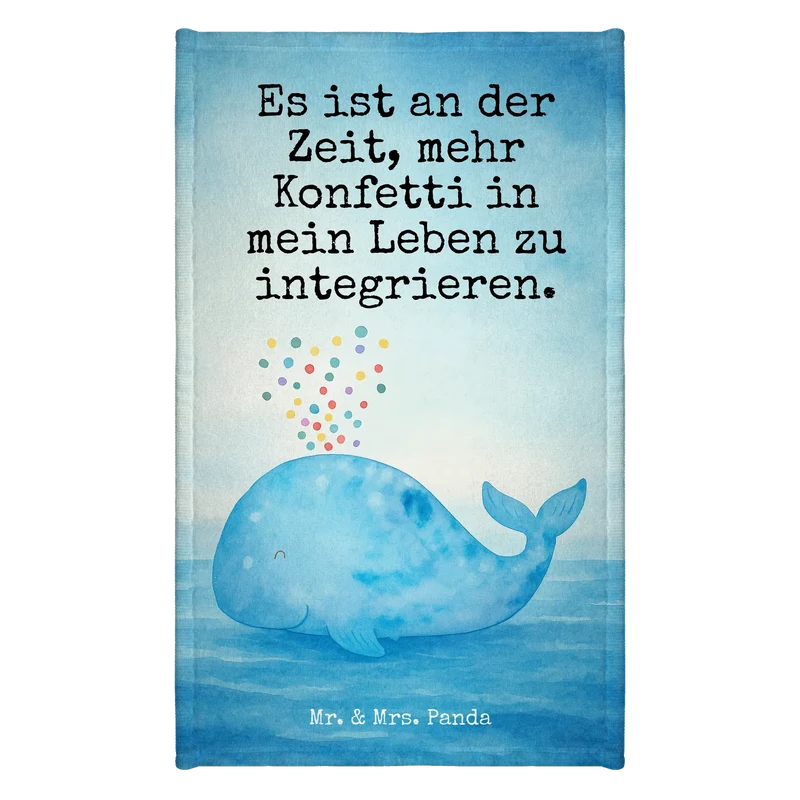 Gästehandtuch Wal Konfetti Design