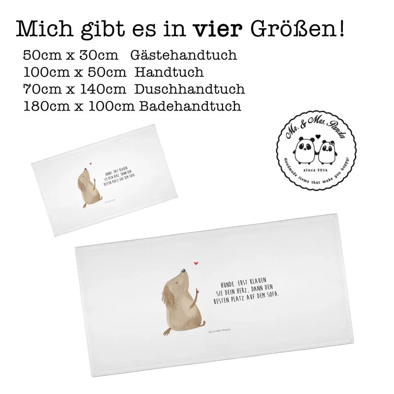 Handtuch Hund Liebe