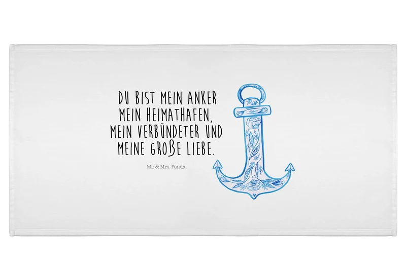 Handtuch Anker Blau