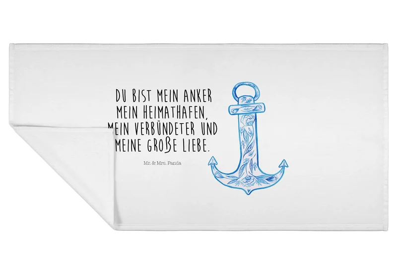 Handtuch Anker Blau