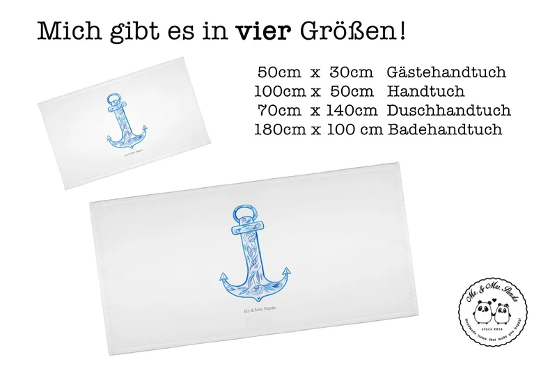 Handtuch Anker Blau