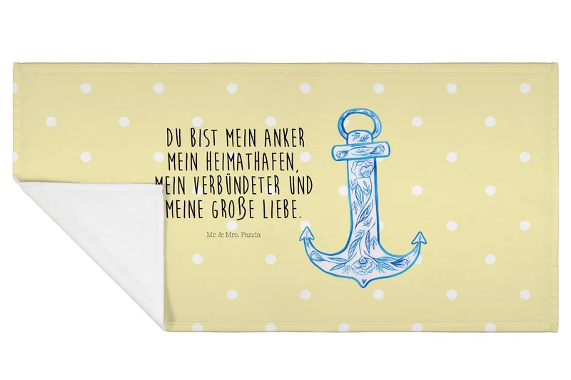 Handtuch Anker Blau