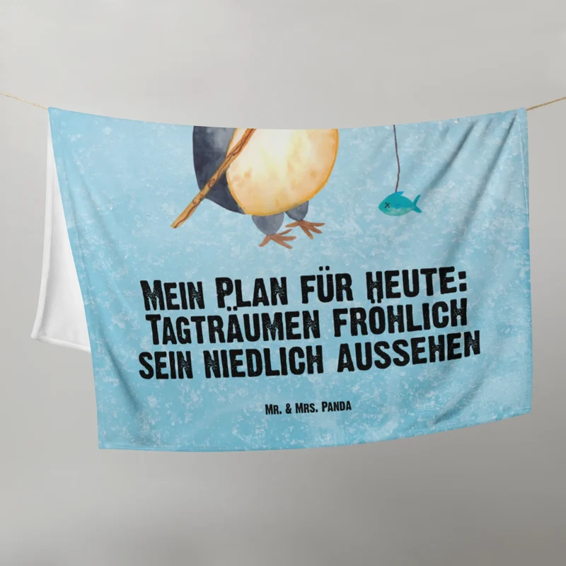 Babydecke Pinguin Angler