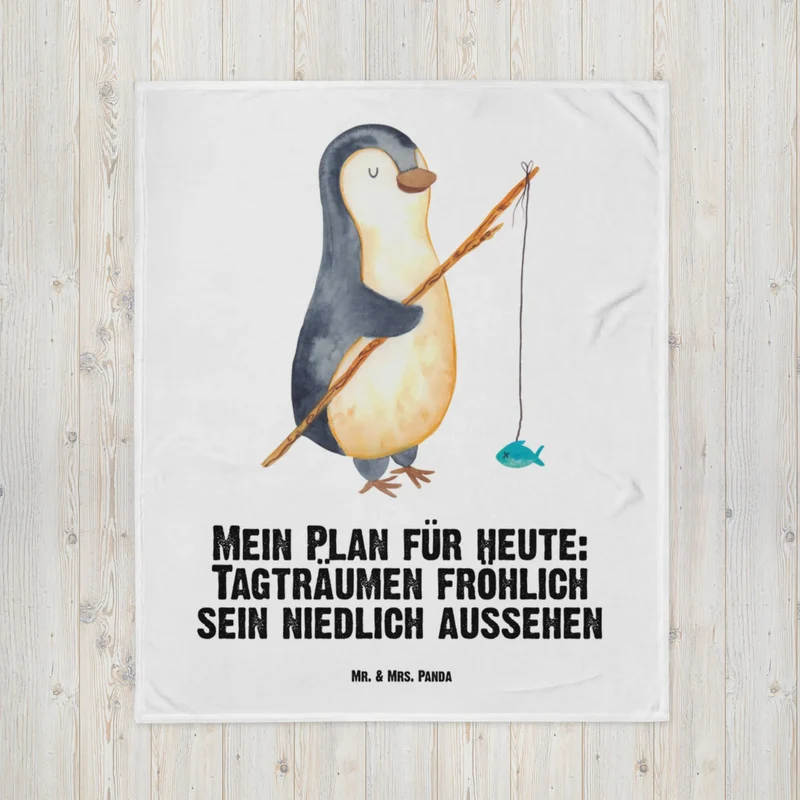 Babydecke Pinguin Angler