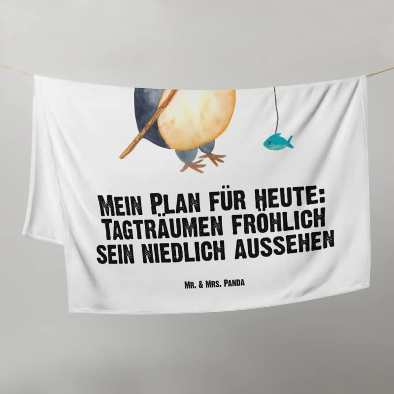 Babydecke Pinguin Angler