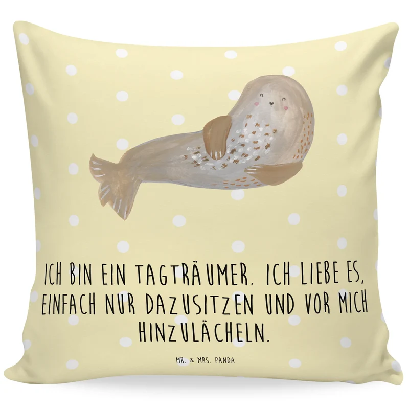 40x40 Kissen Robbe Lachen