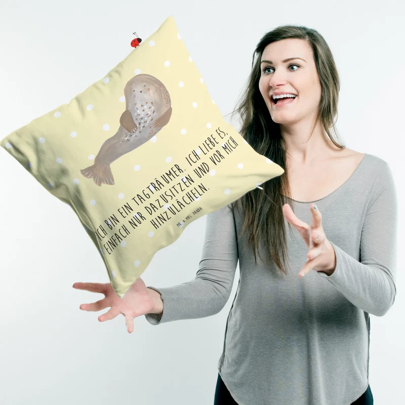 40x40 Kissen Robbe Lachen