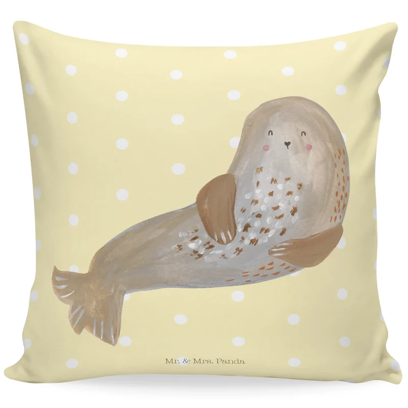 40x40 Kissen Robbe Lachen