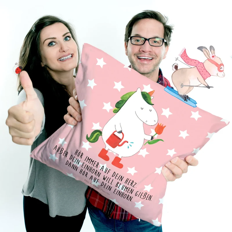 40x40 Kissen Einhorn Gärtner