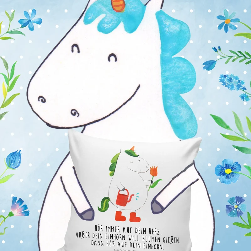 40x40 Kissen Einhorn Gärtner