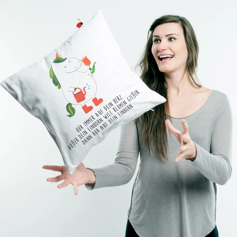 40x40 Kissen Einhorn Gärtner