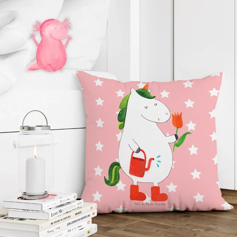40x40 Kissen Einhorn Gärtner
