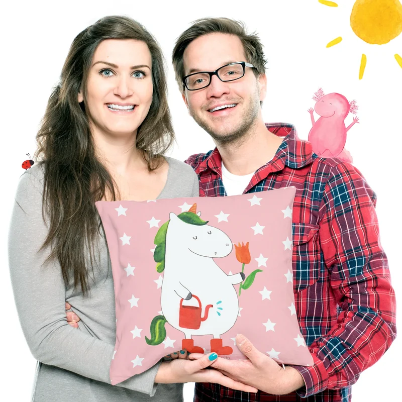 40x40 Kissen Einhorn Gärtner