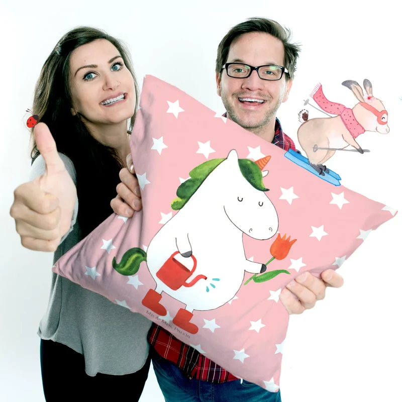 40x40 Kissen Einhorn Gärtner