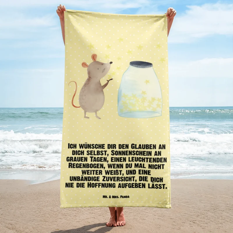 XL Badehandtuch Maus Sterne