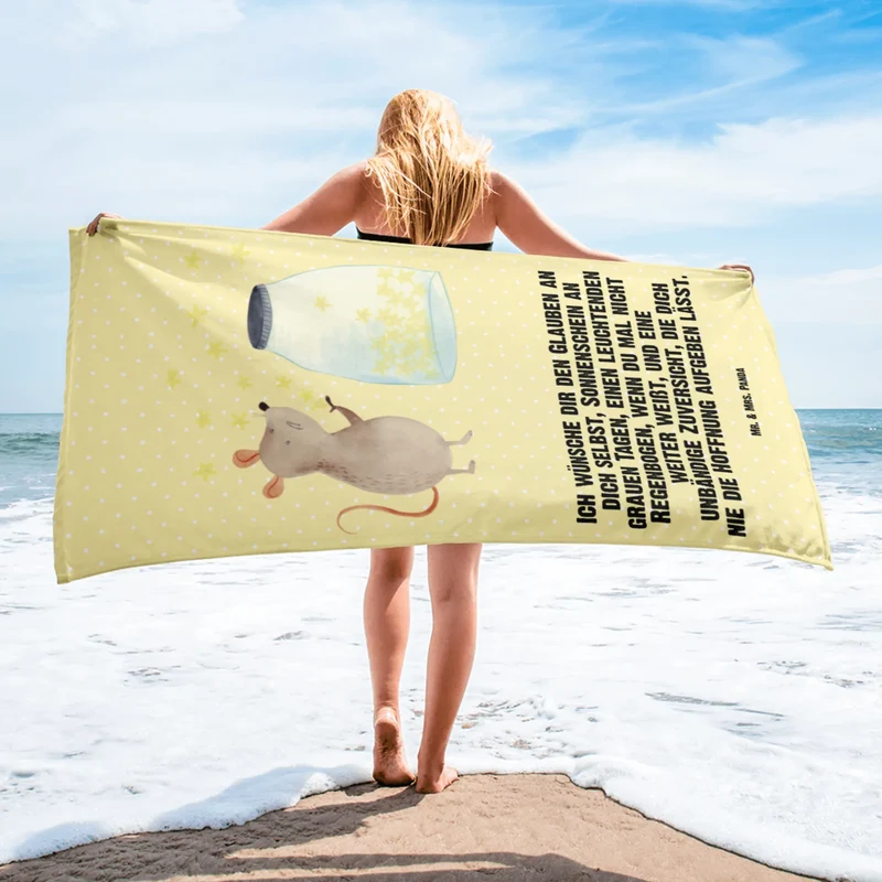 XL Badehandtuch Maus Sterne