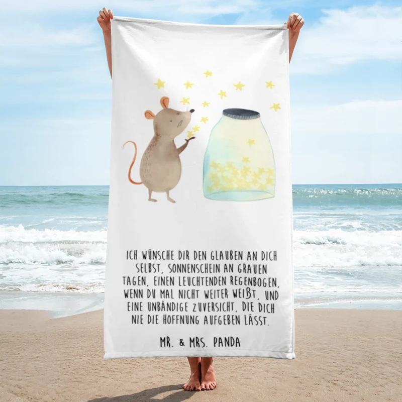 XL Badehandtuch Maus Sterne