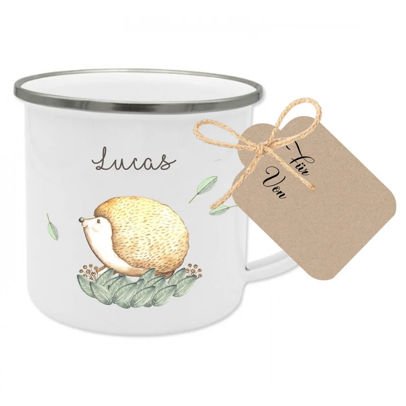 Kindertasse "Fuchs" personalisiert mit dem Namen des Kindes | 4 Motivvarianten für Mädchen und Jungen zur Auswahl