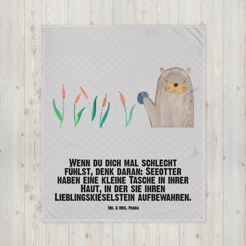 Babydecke Otter Stein