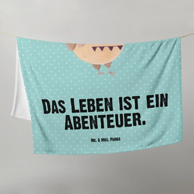 Babydecke Eule Federschmuck