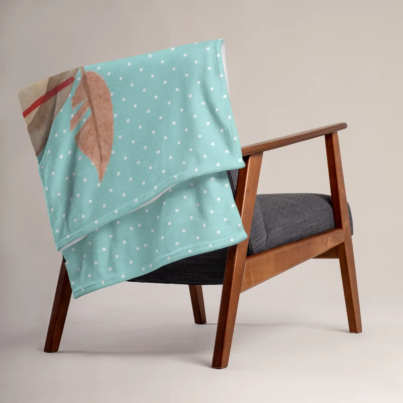Babydecke Eule Federschmuck