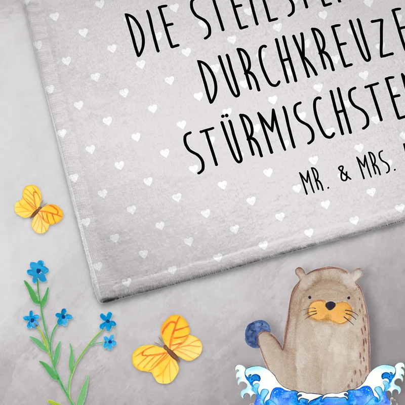 Gästehandtuch Igel händchenhaltend