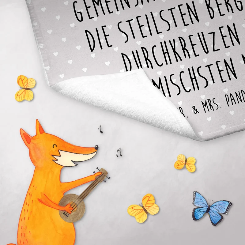 Gästehandtuch Igel händchenhaltend