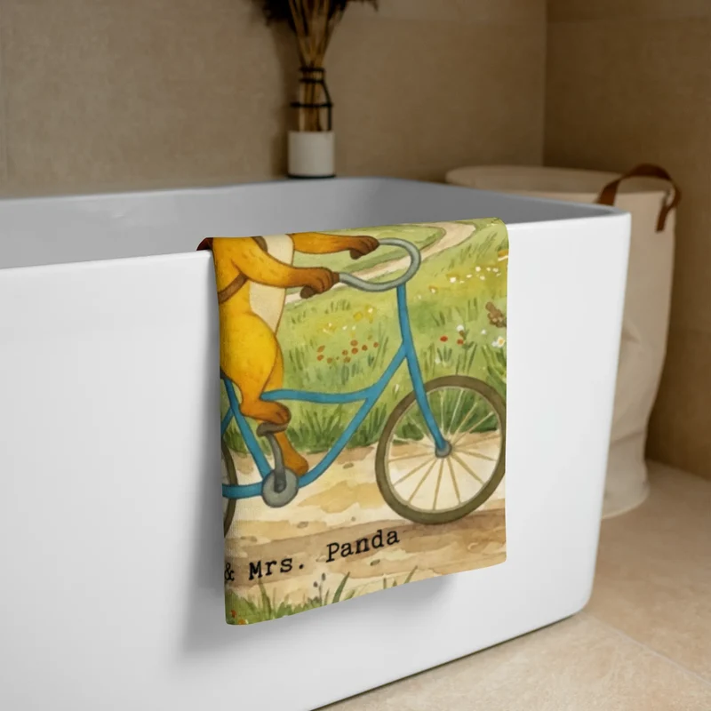 XL Badehandtuch Fuchs Lieferung Pommes Design