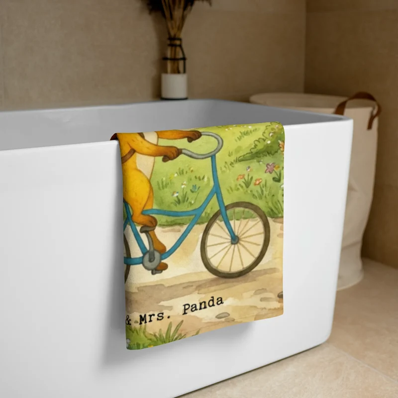 XL Badehandtuch Fuchs Lieferung Pommes Design