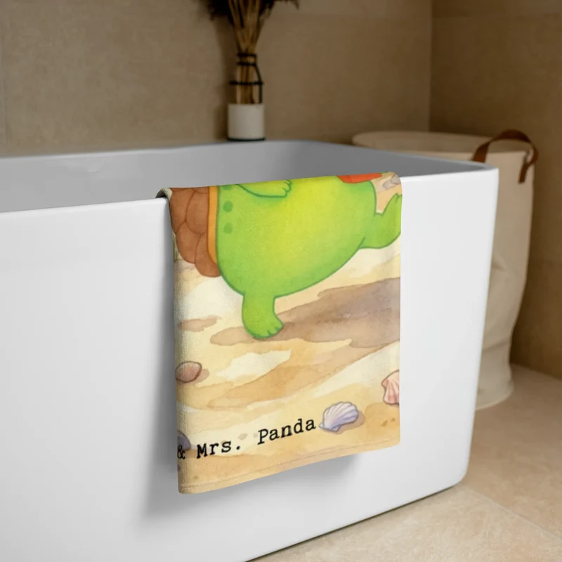XL Badehandtuch Schildkröte Pommes Design
