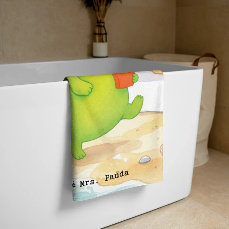 XL Badehandtuch Schildkröte Pommes Design