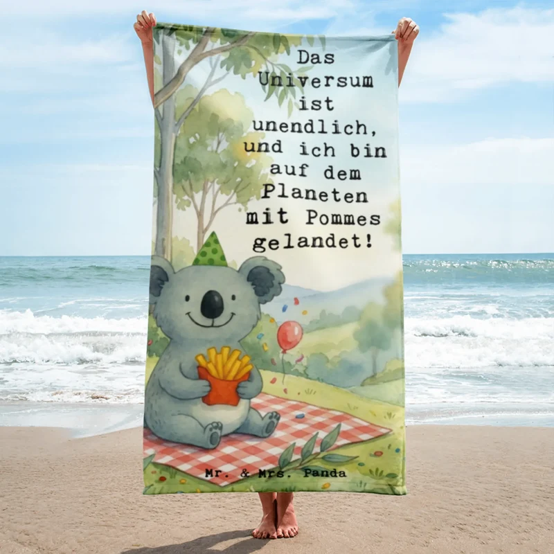 XL Badehandtuch Koala Pommes Design