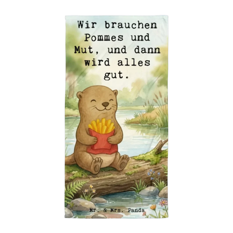 XL Badehandtuch Otter Pommes Design