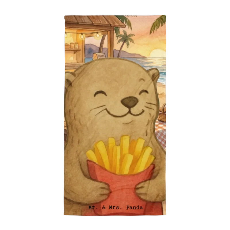 XL Badehandtuch Otter Pommes Design