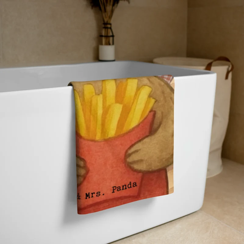 XL Badehandtuch Otter Pommes Design