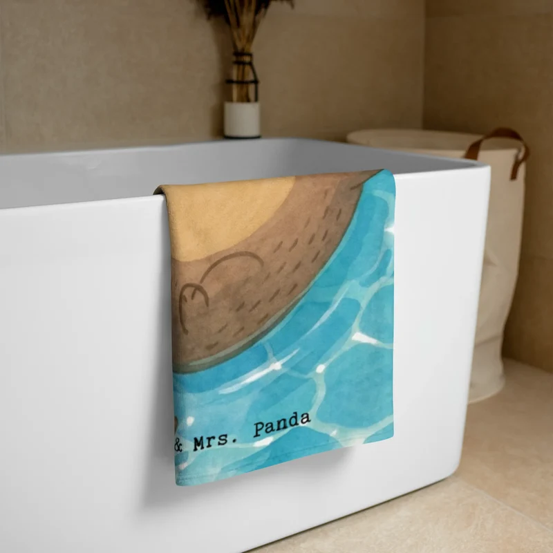 XL Badehandtuch Otter Schwimmbad Pommes Design