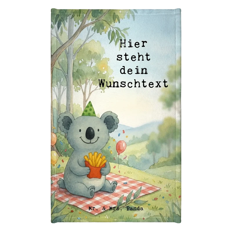 Personalisiertes Gästehandtuch Koala Pommes Design