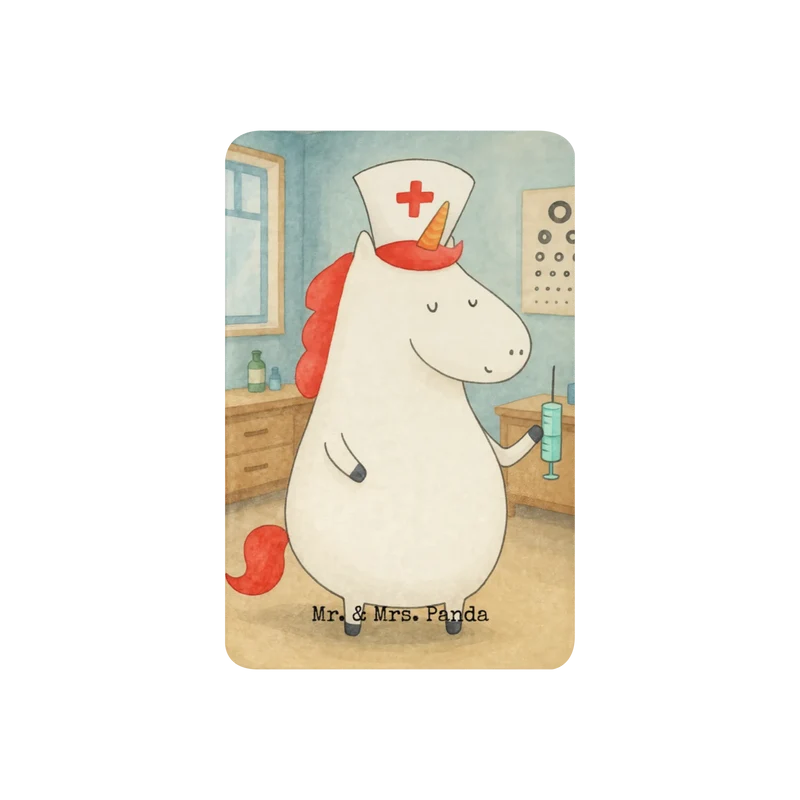 Sherpa Kuscheldecke Einhorn Krankenschwester Design