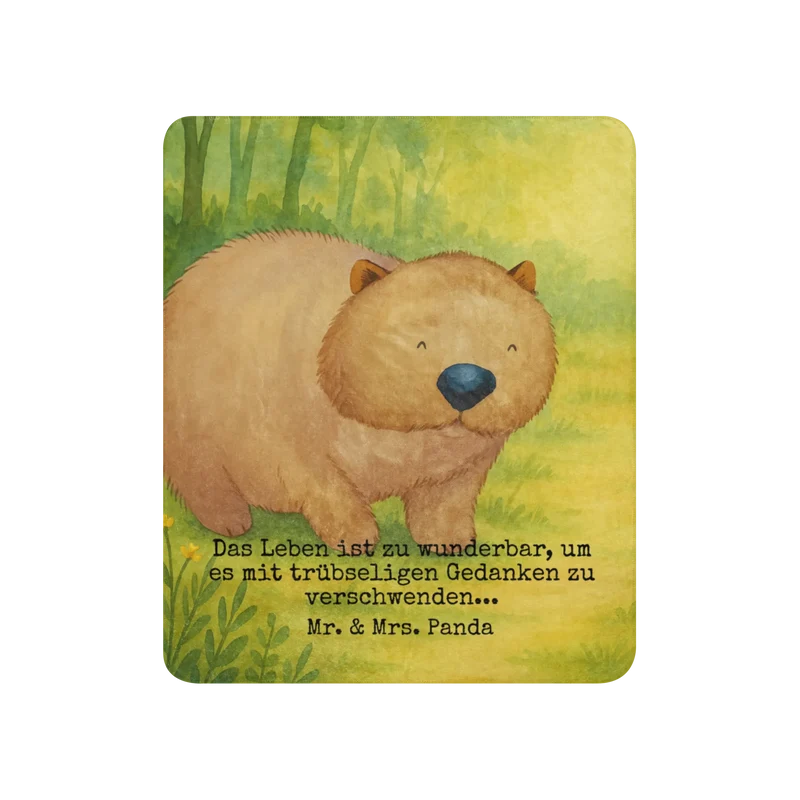 Sherpa Kuscheldecke Wombat Design